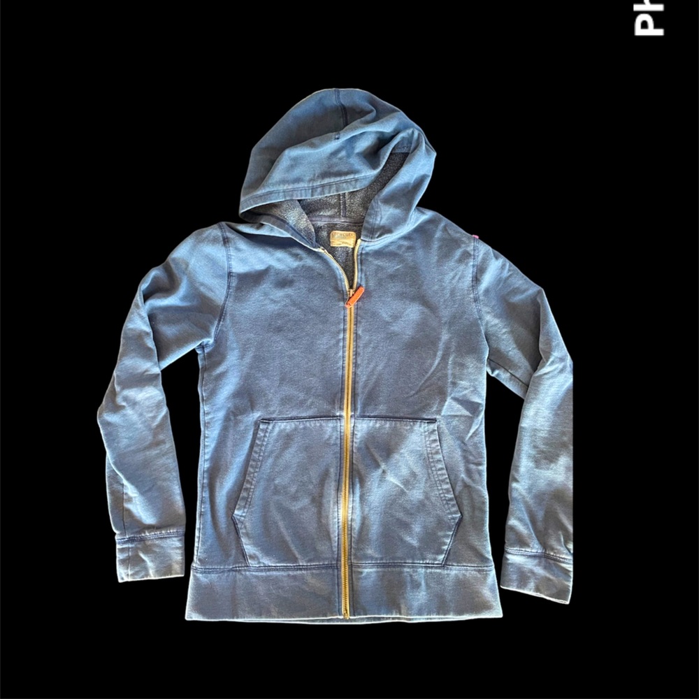 Crewcuts Everyday Sunwashed Blue Full Zip Hoodie Girls Size 16